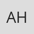 Initials "AH" displayed in simple gray text on light background.