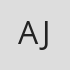 Initials "AJ" displayed in gray text on light background.