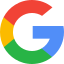 Google logo, colorful letters in red, yellow, blue, and green