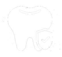 Tooth outline illustration with smaller tooth and heart symbol representing dental care and oral health.